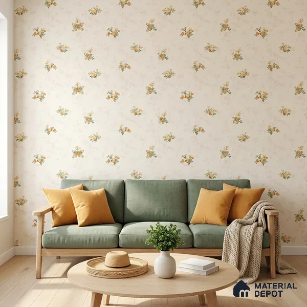 88653-2 | 5 Meter x 42 Inches Florals Look Wallpaper - 57 Sq. Ft. | Minimum 15% wastage during installation