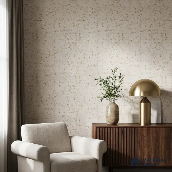 M10-3 | Grey Fleck Cork Textured Wallpaper - 10 Meter x 21 Inches, 57.37 Sq. Ft. (Min. 15% Wastage)