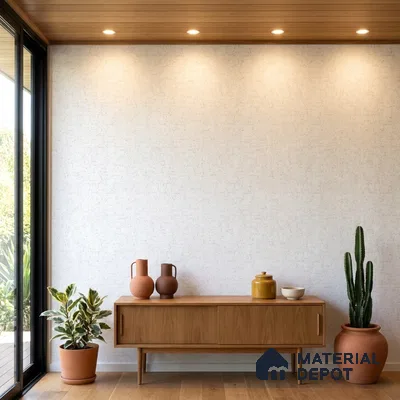 M10-1 | White Cork Fleck Textured Wallpaper - 10 Meter x 21 Inches, 57.37 Sq. Ft. (Min. 15% Wastage)