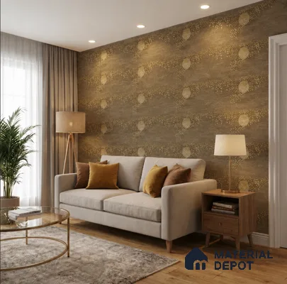 MM01 | 10 Meter x 21 Inches Patterned Look Wallpaper - 57.37 Sq. Ft. | Minimum 15% wastage during installation