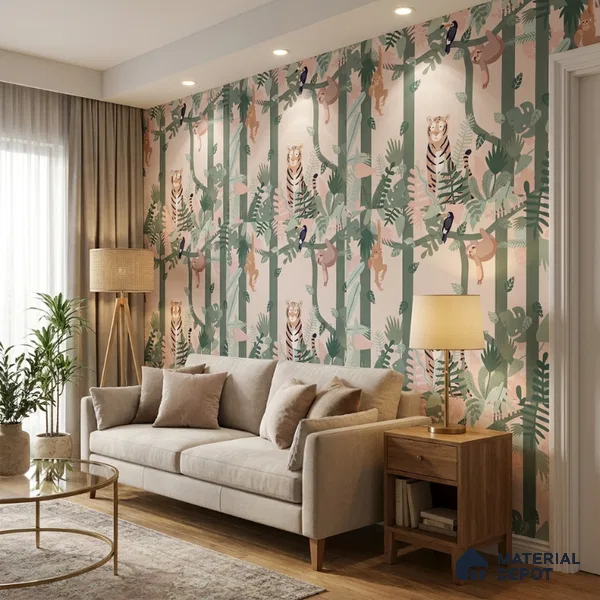 MM03 | 10 Meter x 21 Inches Animal Print Look Wallpaper - 57.37 Sq. Ft. | Minimum 15% wastage during installation