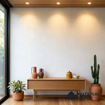 M4-2 | Off-White Leaf Herringbone Texture Patterned Wallpaper - 10 Meter x 21 Inches, 57.37 Sq. Ft. (Min. 15% Wastage)