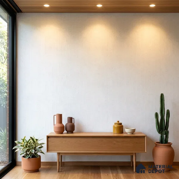 M4-2 | Off-White Leaf Herringbone Texture Patterned Wallpaper - 10 Meter x 21 Inches, 57.37 Sq. Ft. (Min. 15% Wastage)