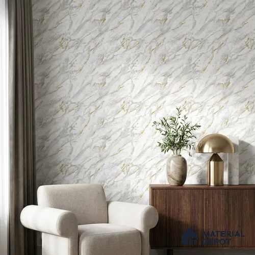M11-2 | 10 Meter x 21 Inches Marble Look Wallpaper - 57.37 Sq. Ft. | Minimum 10% wastage during installation