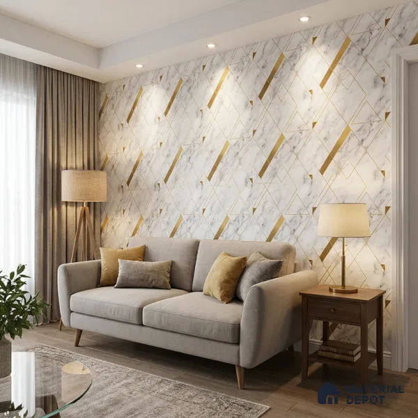 M12-2 | 10 Meter x 21 Inches Texture Look Wallpaper - 57.37 Sq. Ft. | Minimum 15% wastage during installation