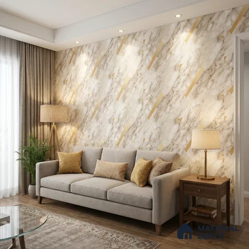 M12-3 | 10 Meter x 21 Inches Texture Look Wallpaper - 57.37 Sq. Ft. | Minimum 15% wastage during installation