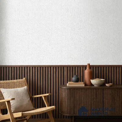 487-1 | White Ribbed Stripe Textured Wallpaper - 5 Meter x 42 Inches, 57.43 Sq. Ft. (Min. 15% Wastage)