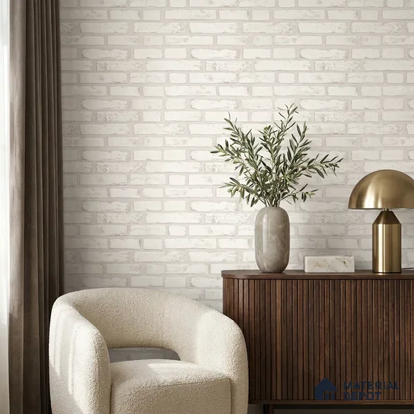 497-2 | 5 Meter x 42 Inches Brick Look Wallpaper - 57.43 Sq. Ft. | Minimum 15% wastage during installation