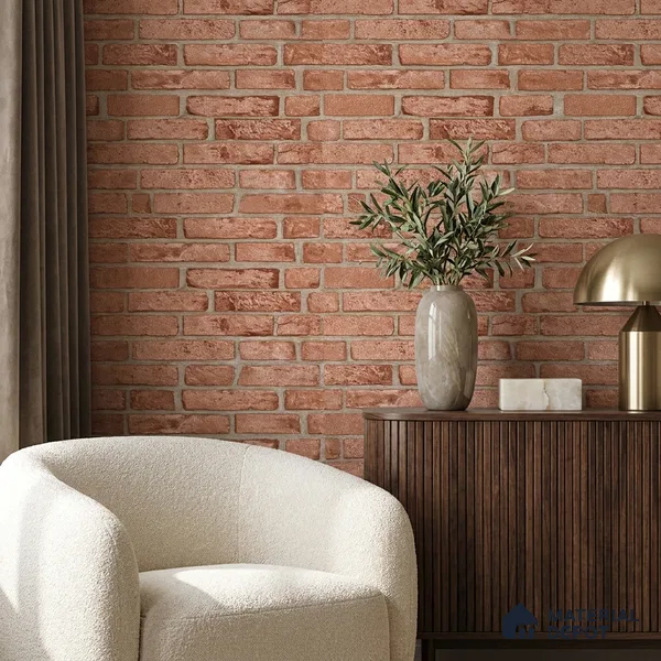 497-4 | 5 Meter x 42 Inches Brick Look Wallpaper - 57.43 Sq. Ft. | Minimum 15% wastage during installation