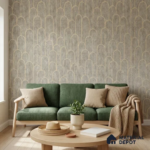 1156 | 10 Meter x 21 Inches Patterned Look Wallpaper - 57.37 Sq. Ft. | Minimum 15% wastage during installation