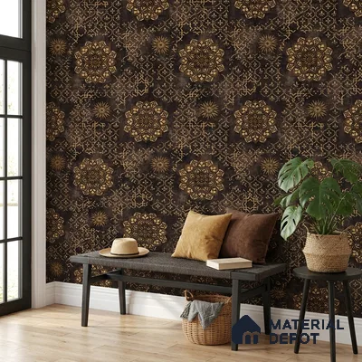 1158 | 10 Meter x 21 Inches Patterned Look Wallpaper - 57.37 Sq. Ft. | Minimum 15% wastage during installation