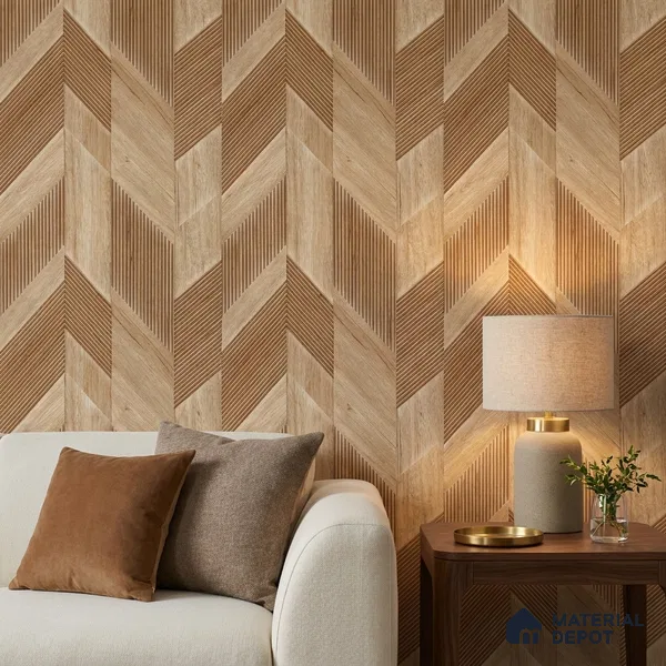 1163 | 10 Meter x 21 Inches Patterned Look Wallpaper - 57.37 Sq. Ft. | Minimum 15% wastage during installation