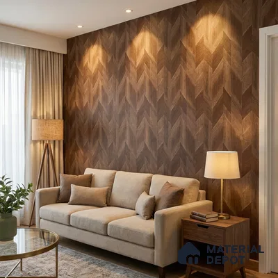 1164 | 10 Meter x 21 Inches Patterned Look Wallpaper - 57.37 Sq. Ft. | Minimum 15% wastage during installation