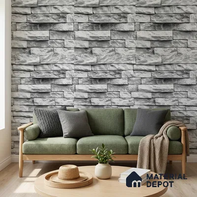 WP-1405 | 9.5 Meter x 21 Inches Stone Look Wallpaper - 54 Sq. Ft.  | Minimum 15% wastage during installation