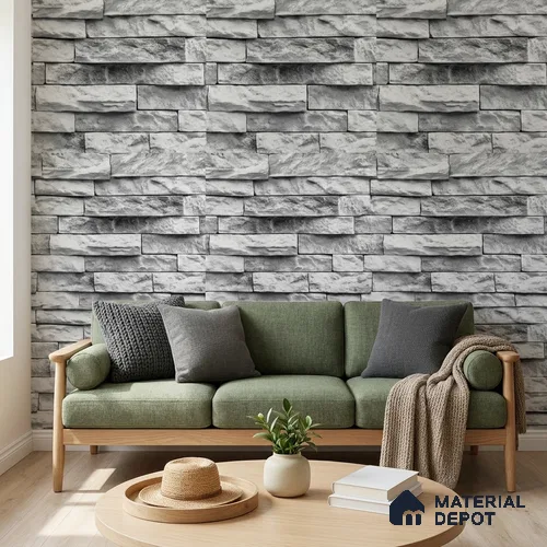 WP-1405 | 9.5 Meter x 21 Inches Stone Look Wallpaper - 54 Sq. Ft. | Minimum 15% wastage during installation