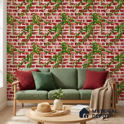 WP-1432 | 9.5 Meter x 21 Inches Brick Look Wallpaper - 54 Sq. Ft.  | Minimum 15% wastage during installation