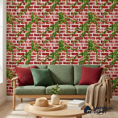 WP-1432 | 9.5 Meter x 21 Inches Brick Look Wallpaper - 54 Sq. Ft. | Minimum 15% wastage during installation