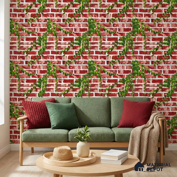 WP-1432 | 9.5 Meter x 21 Inches Brick Look Wallpaper - 54 Sq. Ft. | Minimum 15% wastage during installation