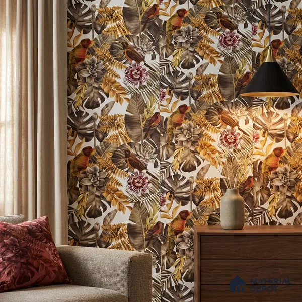 WP-1403 | 9.5 Meter x 21 Inches Florals Look Wallpaper - 54 Sq. Ft. | Minimum 15% wastage during installation