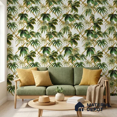 WP-1409 | 9.5 Meter x 21 Inches Tropical Look Wallpaper - 54 Sq. Ft.  | Minimum 15% wastage during installation