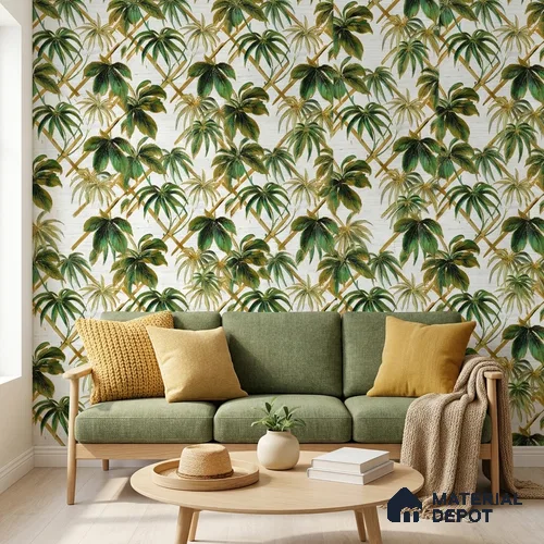 WP-1409 | 9.5 Meter x 21 Inches Tropical Look Wallpaper - 54 Sq. Ft. | Minimum 15% wastage during installation