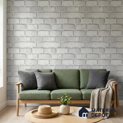 WP-1414 | 9.5 Meter x 21 Inches Brick Look Wallpaper - 54 Sq. Ft.  | Minimum 15% wastage during installation