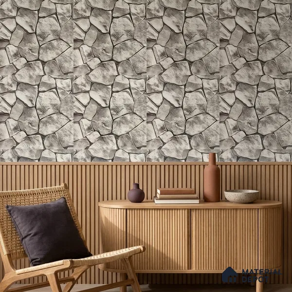 WP-1423 | 9.5 Meter x 21 Inches Stone Look Wallpaper - 54 Sq. Ft. | Minimum 15% wastage during installation