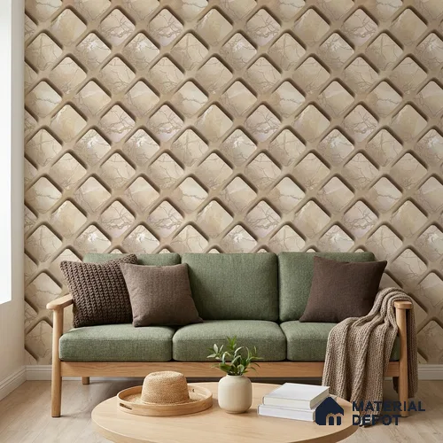 WP-1440 | 9.5 Meter x 21 Inches Patterned Look Wallpaper - 54 Sq. Ft. | Minimum 15% wastage during installation