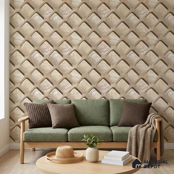 WP-1440 | 9.5 Meter x 21 Inches Patterned Look Wallpaper - 54 Sq. Ft. | Minimum 15% wastage during installation