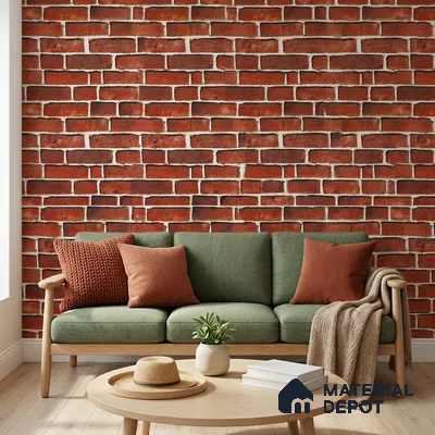 WP-1445 | 9.5 Meter x 21 Inches Brick Look Wallpaper - 54 Sq. Ft.  | Minimum 15% wastage during installation