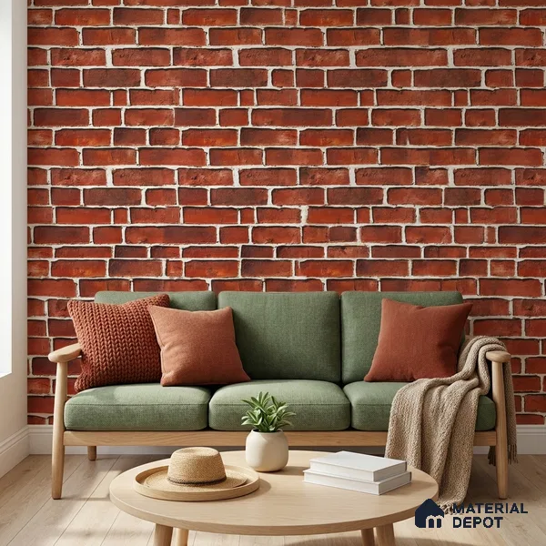 WP-1445 | 9.5 Meter x 21 Inches Brick Look Wallpaper - 54 Sq. Ft.  | Minimum 15% wastage during installation