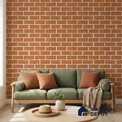 WP-1461 | 9.5 Meter x 21 Inches Brick Look Wallpaper - 54 Sq. Ft.  | Minimum 15% wastage during installation