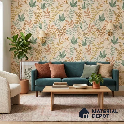 SO27062 | 10 Meter x 21 Inches Florals Look Wallpaper - 57.41 Sq. Ft.
