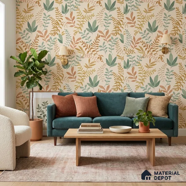 SO27062 | 10 Meter x 21 Inches Florals Look Wallpaper - 57.41 Sq. Ft.