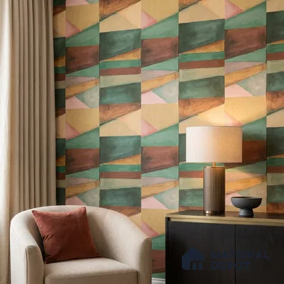 SO27035 | Multicolour Warm Watercolor Block Abstract Look Wallpaper 10 Meter x 21 Inches - 57.41 Sq. Ft.