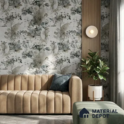 02-555-02 | 10 Meter x 21 Inches Florals Look Wallpaper - 57.41 Sq. Ft.