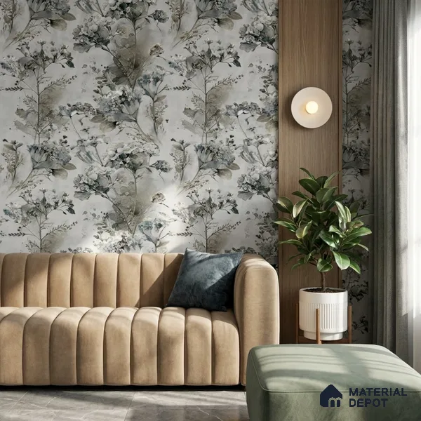 02-555-02 | 10 Meter x 21 Inches Florals Look Wallpaper - 57.41 Sq. Ft.
