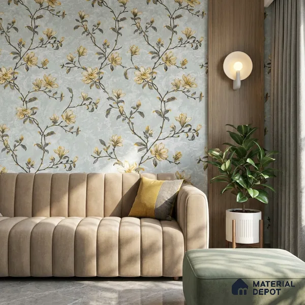 06-555-06 | 10 Meter x 21 Inches Florals Look Wallpaper - 57.41 Sq. Ft.