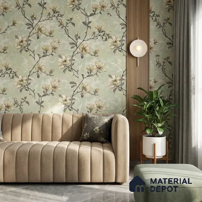 07-555-07 | 10 Meter x 21 Inches Florals Look Wallpaper - 57.41 Sq. Ft.