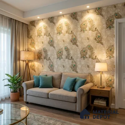 18-555-18 | 10 Meter x 21 Inches Patterned Look Wallpaper - 57.41 Sq. Ft.