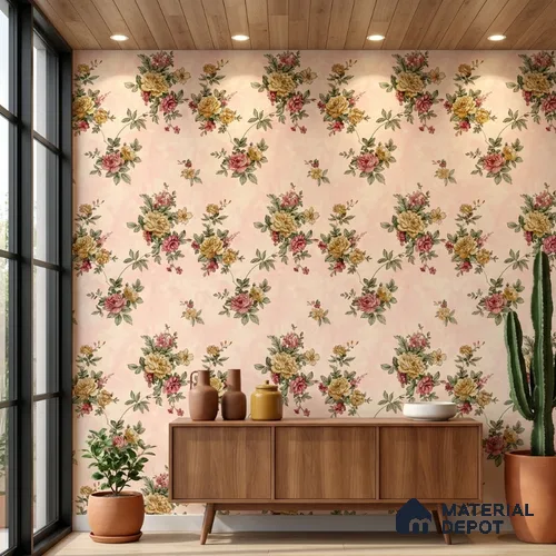 21-555-21 | 10 Meter x 21 Inches Florals Look Wallpaper - 57.41 Sq. Ft.