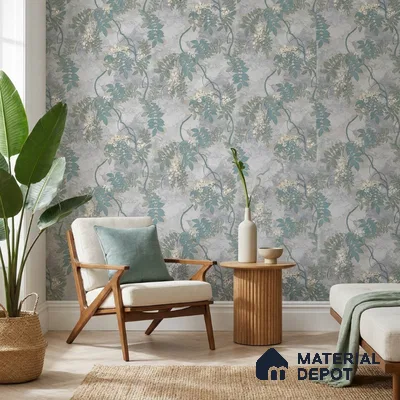 30-555-30 | 10 Meter x 21 Inches Florals Look Wallpaper - 57.41 Sq. Ft.