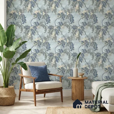 32-555-32 | 10 Meter x 21 Inches Florals Look Wallpaper - 57.41 Sq. Ft.