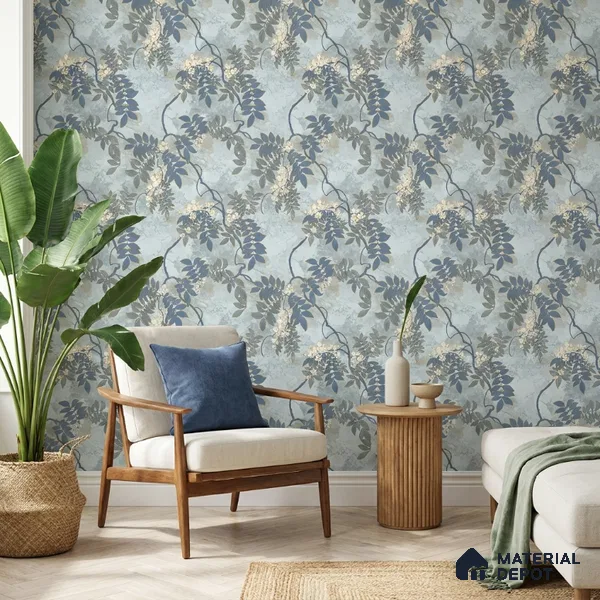 32-555-32 | 10 Meter x 21 Inches Florals Look Wallpaper - 57.41 Sq. Ft.