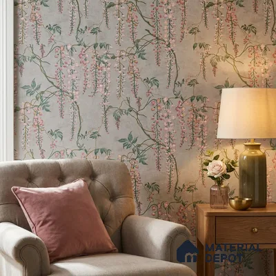 45-555-45 | 10 Meter x 21 Inches Tropical Look Wallpaper - 57.41 Sq. Ft.