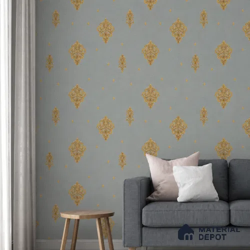 49-555-49 | 10 Meter x 21 Inches Damask Look Wallpaper - 57.41 Sq. Ft.