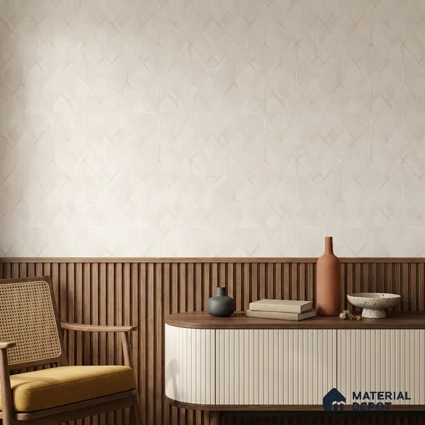 8006 | 10 Meter x 21 Inches Geometric Look Wallpaper - 57.41 Sq. Ft.