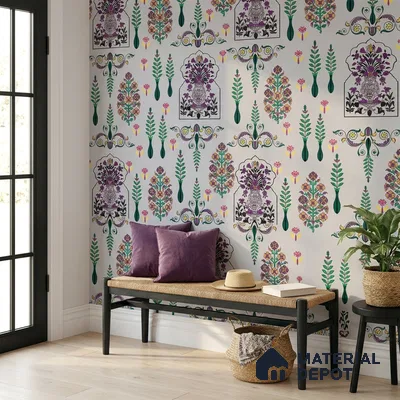 8019 | 10 Meter x 21 Inches Indian Look Wallpaper - 57.41 Sq. Ft.