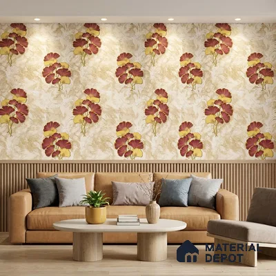 8023 | 10 Meter x 21 Inches Florals Look Wallpaper - 57.41 Sq. Ft.