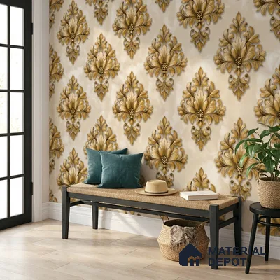 8029 | 10 Meter x 21 Inches Florals Look Wallpaper - 57.41 Sq. Ft.